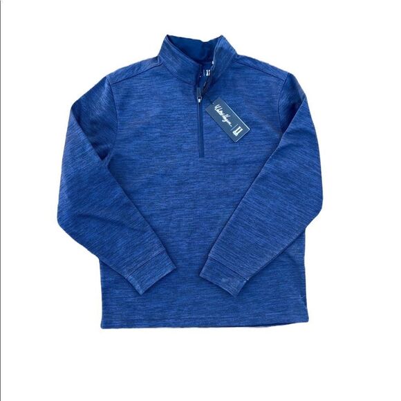 NWT WALTER HAGEN Navy Blue Men’s Quarter Zip Pullover Jacket Size Small - Picture 1 of 4
